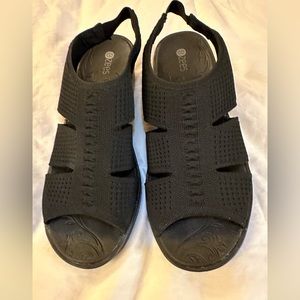 BZEES wedge sandal size 10, black.  Only worn a few times!